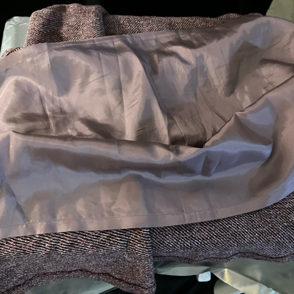 Women’s Ann Taylor Mermaid Ruffle Skirt Size 0 Pink/Black Tweed Wool Blend - Picture 7 of 12